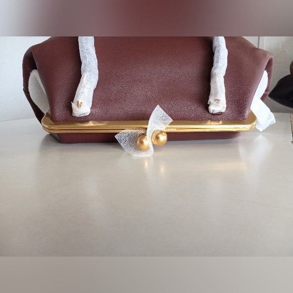 Coach Large Kisslock Frame Shoulder Clutch Bag, Brown - Picture 11 of 12